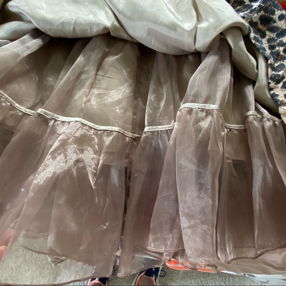 Tracy Reese Asymmetric Frock Cheetah Stripe Fit n Flare Mixed Print w Crinoline - Picture 14 of 16